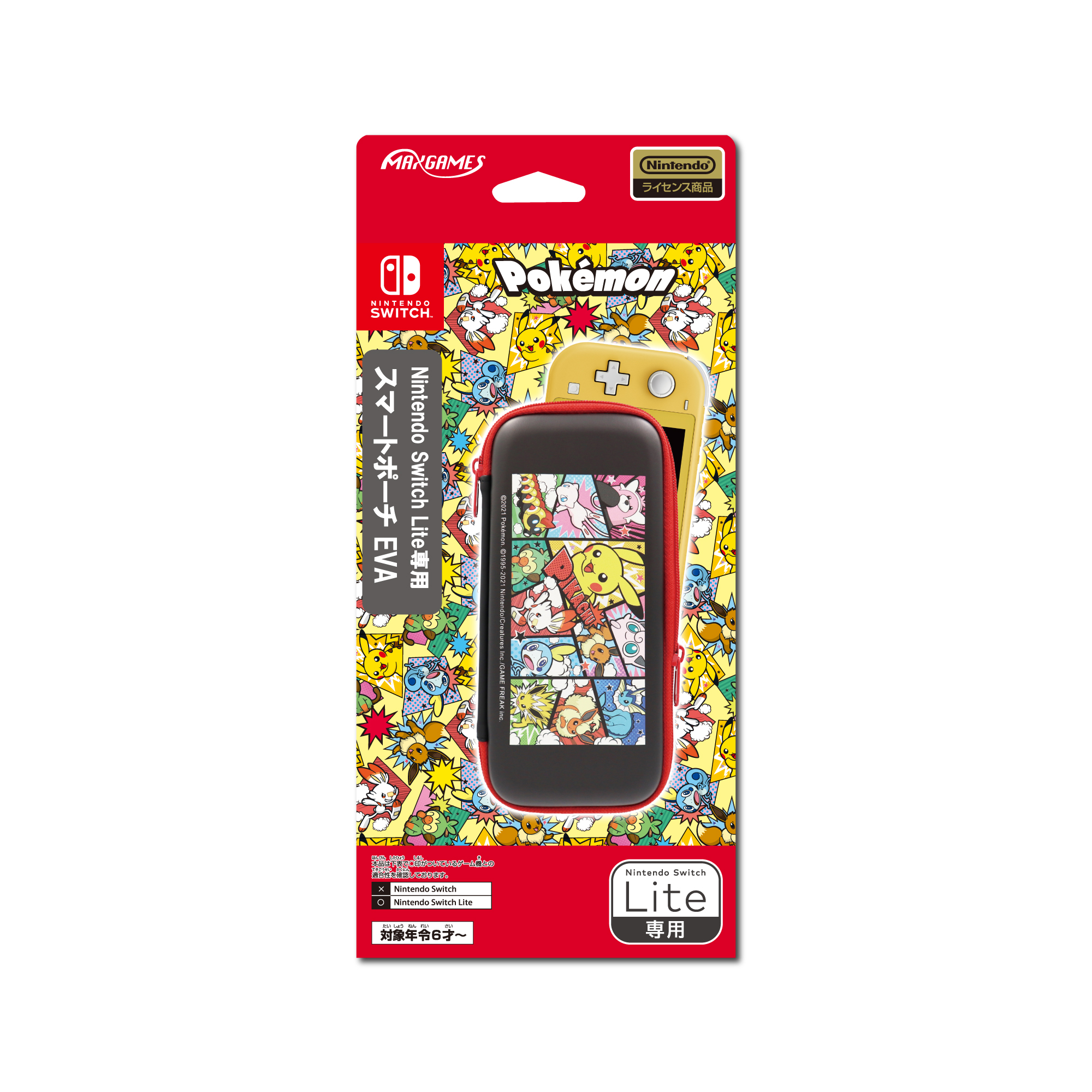 Nintendo Switch Lite専用スマートポーチevaポケットモンスター コミック マックスゲームズ Maxgames